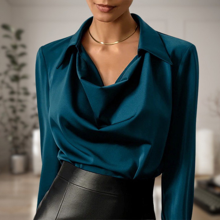 Milana™ | Elegante Satijnen Blouse