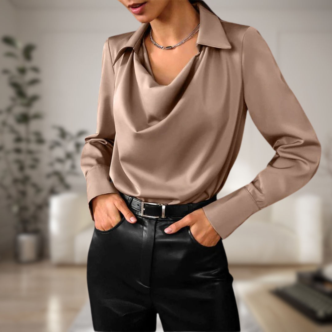 Milana™ | Elegante Satijnen Blouse